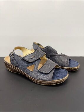 Fidelio Fabba Adjustable Navy Blue Women’s Comfort Sandals